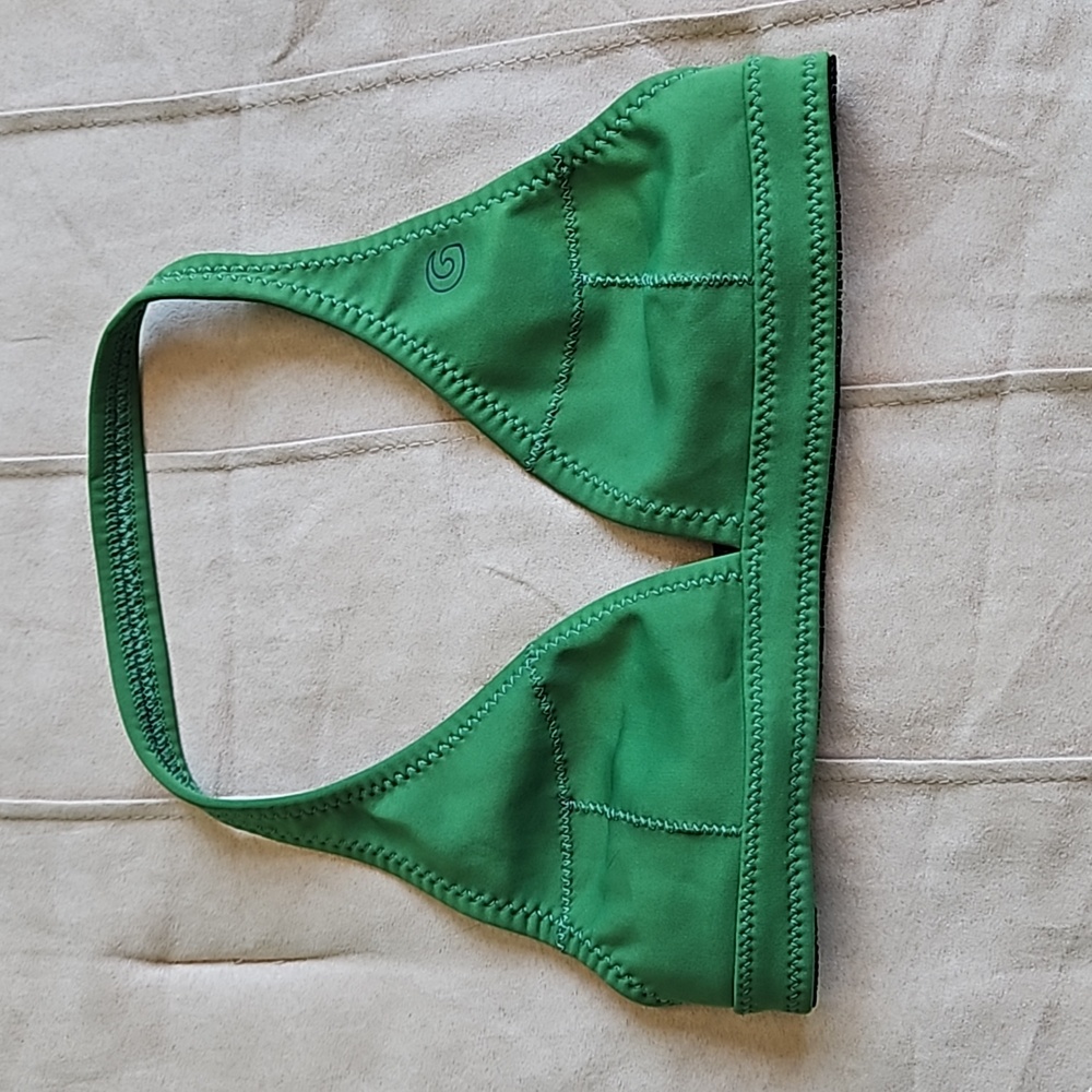 Glidesoul Neoprene Bikini Green XS bikini top